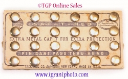 SAFE-T-HED thumb tacks circa 1940 - Shiny head - Vintage 