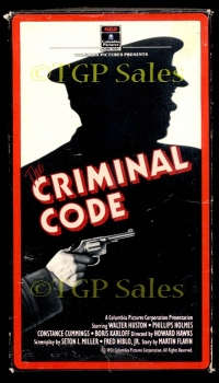 Criminal Code [1931] with Walter Huston, Boris Karloff - OOP(collectible VHS tape)