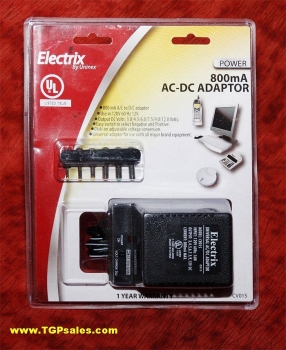 Electrix AC to DC power adapter 800ma CV015